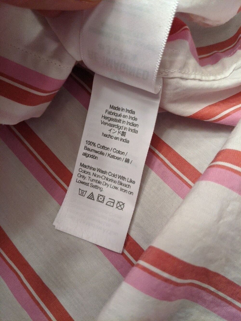 Womens J. Crew Relaxed Fit Pink Striped Button Down Shirt Size 2 Long Sleeve - Picture 6 of 8